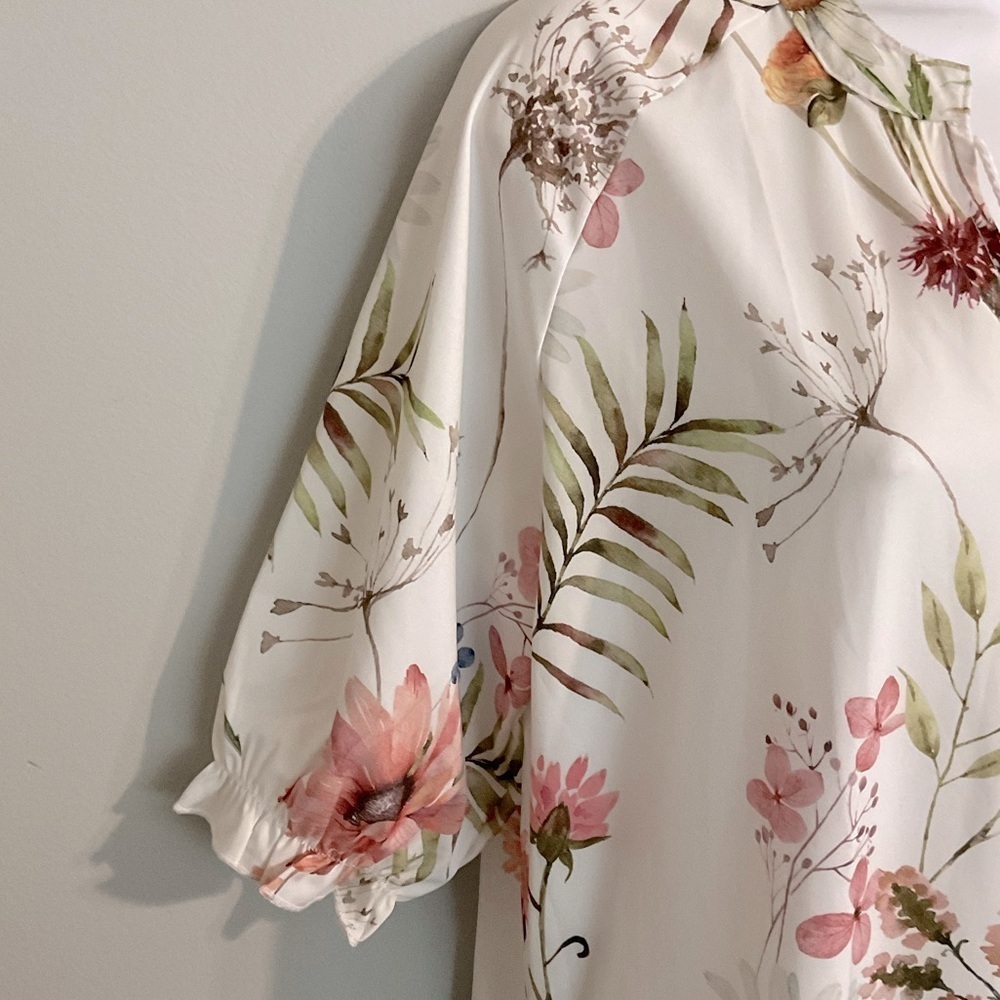 Unbranded “Cottagecore” floral maxi dress. Size large - Picture 5 of 8